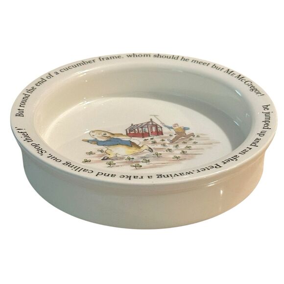 Vtg. Wedgwood of Etruria & Barlaston Beatrix Potter Peter Rabbit Creamware Bowl - Picture 4 of 9